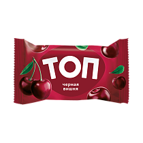 "TOP BLACK CHERRY" Cream ice cream with yoghurt flavour, black cherry filling in a wafer cup 70 g